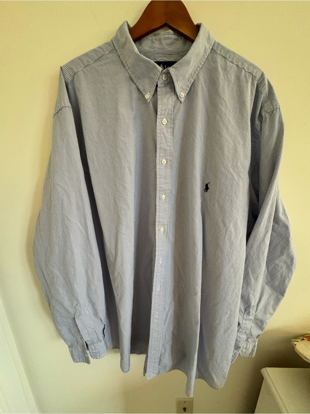 Ralph Lauren Light Blue Striped Button-Down Shirt
